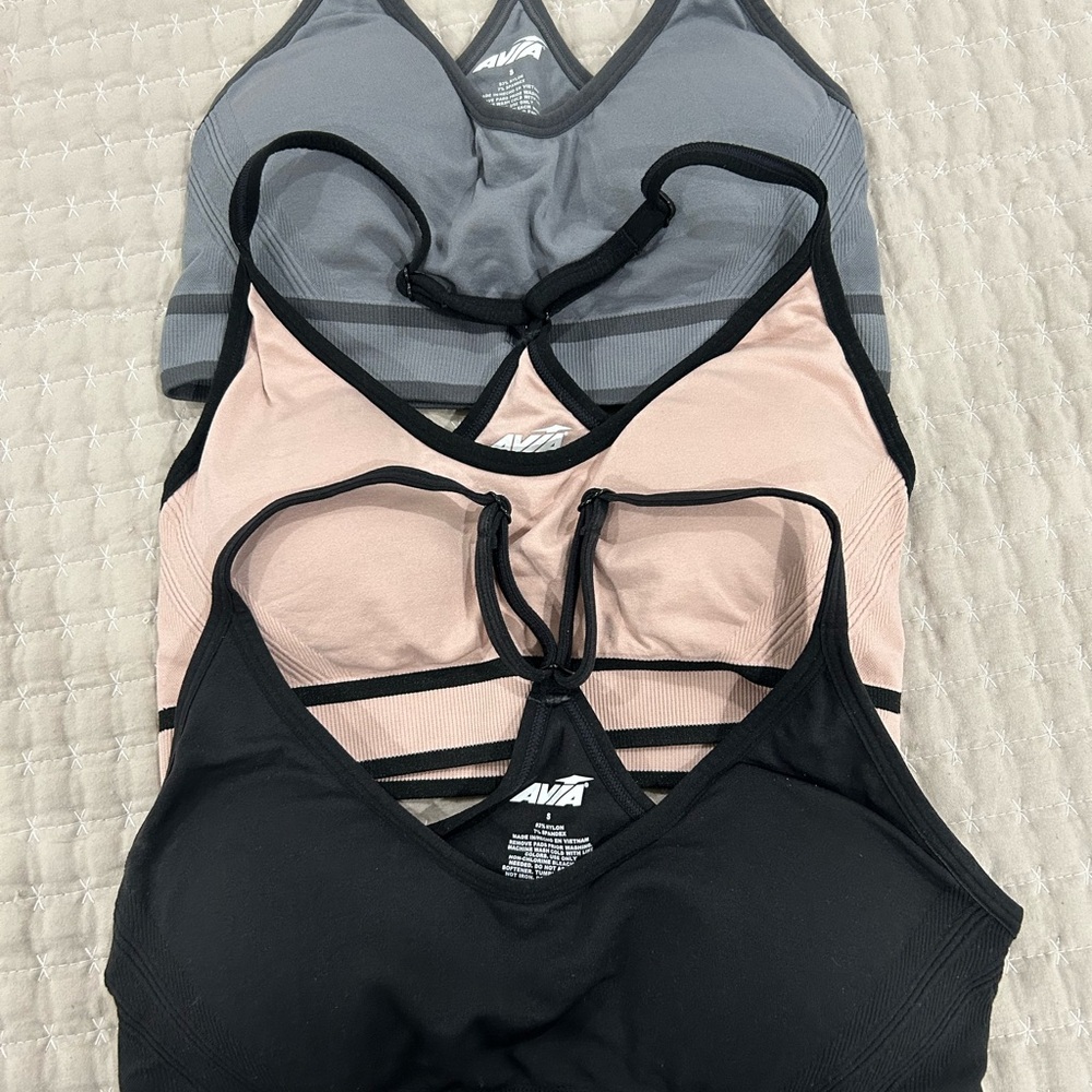 Avia Women's Sports Bras - Black, Pink, Gray
